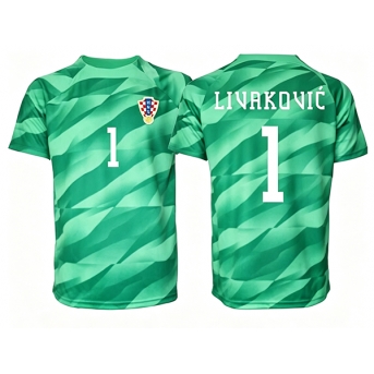 Billige Fotballdrakt Kroatia Dominik Livakovic #1 Keeper Replika Bortedrakt VM 2026 Kortermet
